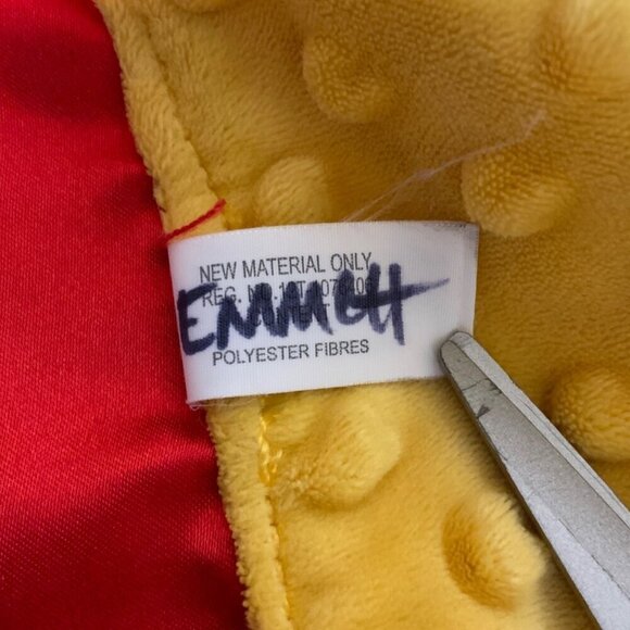 Itty Bittys Disney Winnie The Pooh Plush Lovey Security Blanket Yellow Red Minky - Picture 10 of 11